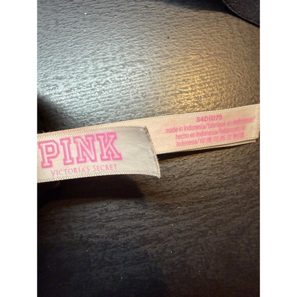 PINK Victoria’s Secret Wear Everywhere Wireless Push-up Bra 34D Black - Picture 6 of 7